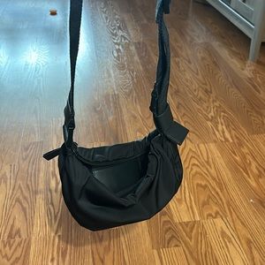 Barely used black Allsaints crossbody hobo bag!